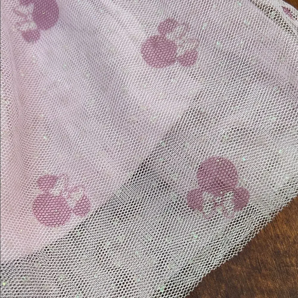 Disney Charming Pink Tulle Minnie Mouse Mini Skirt, Size 7